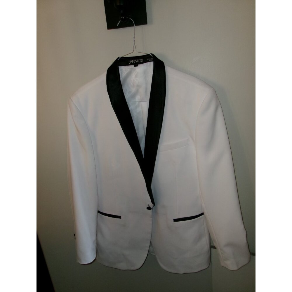 Opposuits White Blazer Jacket Mens US/UK/AU 42R / EU 52 Slim Fit